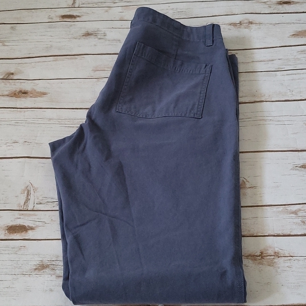 Goodthreads ash blue stretch canvas Slim fit Flat front pants with 35" inseam - Picture 6 of 13